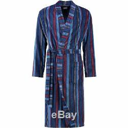 Cawö Men's Bathrobe Sauna Coat Walk Suede Blue 5847 11