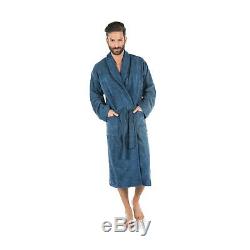 CelinaTex Terry bathrobe with shawl collar, cotton, Cotton, blue, Small