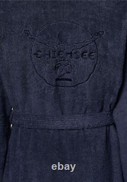 Chiemsee Unisex Bathrobe with Hood 100% Cotton SIZE S XXL Dark Blue