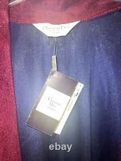 Christian Dior Bath Robe Men's One Size Velvet Logo Embroidery Monsieur Vintage