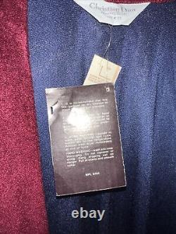 Christian Dior Bath Robe Men's One Size Velvet Logo Embroidery Monsieur Vintage