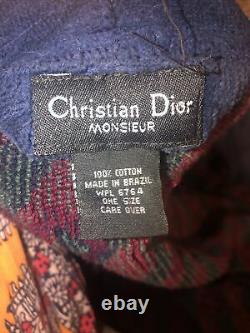 Christian Dior Monsieur Bath Robe Mens One Size Stripes Vintage