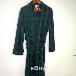 Christian dior Robe de Chambre Vintage Plaid Tartan Belted One Size Bathrobe
