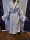 Clarins Paris White Bath Robe 100% Cotton Unisex NEW READ DESCRIPTION