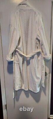 Clarins Paris White Bath Robe 100% Cotton Unisex NEW READ DESCRIPTION