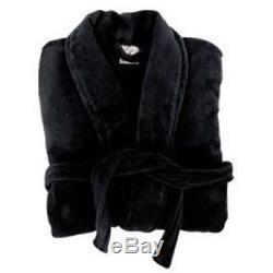 Clearance 10 size large micro fibre luxury black bath robe unisex