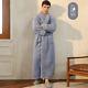 Comfortable Cotton Velvet Bathrobe Winter Luxury Thick Warm Night Gown Plus Size