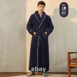 Comfortable Cotton Velvet Bathrobe Winter Luxury Thick Warm Night Gown Plus Size