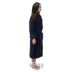 Comfy Robes Women's 16 oz. Turkish Terry Bathrobe Navy Small/Medium
