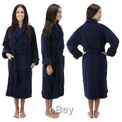 Comfy Robes Women's 16 oz. Turkish Terry Bathrobe Navy Small/Medium