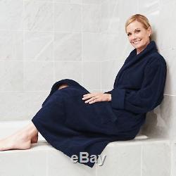 Comfy Robes Women's Deluxe 20 oz. Turkish Terry Bathrobe Navy