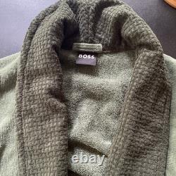 Cotton TERRY luxury BATH ROBE HUGO BOSS Double B Cyprus Green Dressing Gown M