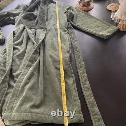 Cotton TERRY luxury BATH ROBE HUGO BOSS Double B Cyprus Green Dressing Gown M
