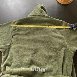 Cotton TERRY luxury BATH ROBE HUGO BOSS Double B Cyprus Green Dressing Gown M