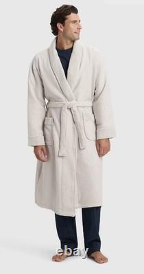 Cozy Earth Unisex Waffle Weave Bath Robe Light Grey Small NWOT