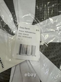 Cozy Earth- Waffle Bath Robe Charcoal XL New With Tags