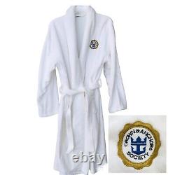 Cruise Bath Robe White Crown Anchor RCCL Society Loyalty Plush Lounge Men Women