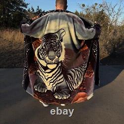 Custom Made Bath Robe from Korean Mink Blanket Mens 4XL Long Heavy Snow Tiger