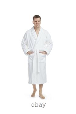 DELUXE LUXURY TURKISH COTTON TERRY HOTEL BATHROBE VERY THICK Made in Turkey