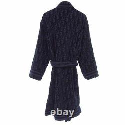 DIOR 21ss OBLIQUE jacquard logo pile gown bathrobe Navy