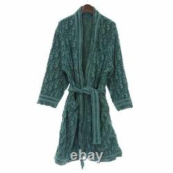DIOR 21ss OBLIQUE jacquard logo pile gown bathrobe green
