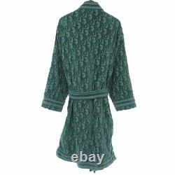 DIOR 21ss OBLIQUE jacquard logo pile gown bathrobe green