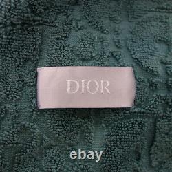 DIOR 21ss OBLIQUE jacquard logo pile gown bathrobe green