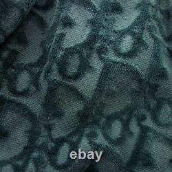 DIOR 21ss OBLIQUE jacquard logo pile gown bathrobe green