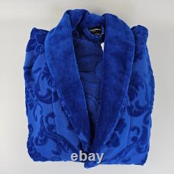 DOLCE&GABBANA Blue Unisex Terry Cotton Bath Robe New