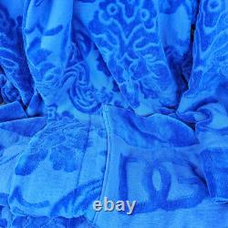 DOLCE&GABBANA Blue Unisex Terry Cotton Bath Robe New