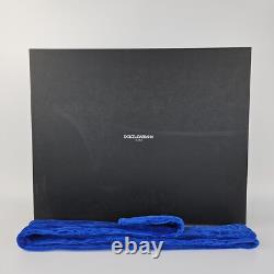 DOLCE&GABBANA Blue Unisex Terry Cotton Bath Robe New