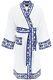 DOLCE & GABBANA Casa white & blue Blu Mediterraneo cotton bath robe authentic