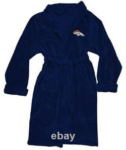 Denver Broncos L/XL Silk Touch Men's Bath Robe with Towel & Sandals (11-12)