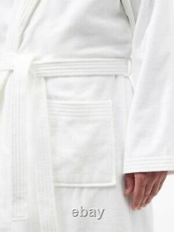Derek Rose Cotton Velour White Towelling Bathrobe Dressing Gown Size 2XL