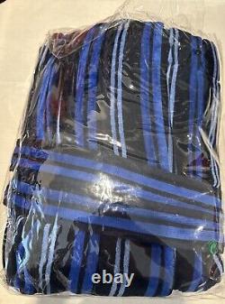 Derek Rose Men's Velour Gown Aston 34 Cotton Velour Navy Blue Sz L $275 MSRP