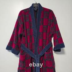 Dior Men's Red Blue Green Checkered Robe