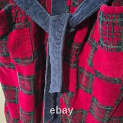 Dior Men's Red Blue Green Checkered Robe