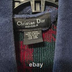 Dior Men's Red Blue Green Checkered Robe