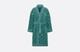 Dior Mens Kim Jones Bathrobe Medium 100% Cotton Belted House Spa Robe Green