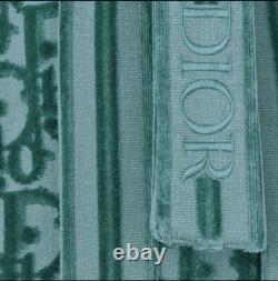 Dior Mens Kim Jones Bathrobe Medium 100% Cotton Belted House Spa Robe Green
