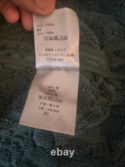 Dior Mens Kim Jones Bathrobe Medium 100% Cotton Belted House Spa Robe Green