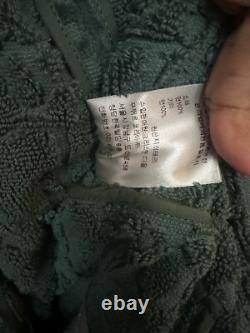 Dior Mens Kim Jones Bathrobe Medium 100% Cotton Belted House Spa Robe Green