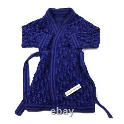 Dior Oblique Jacquard Blue Bathrobe Size M