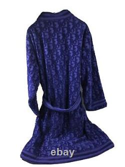 Dior Oblique Jacquard Blue Bathrobe Size M