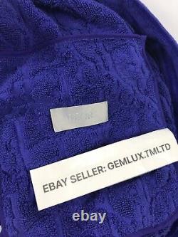 Dior Oblique Jacquard Blue Bathrobe Size M Rrp £1,500