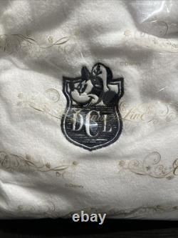 Disney Cruise Line Soft Bath Robe Embroidered Mickey Captain Logo White OSFA New