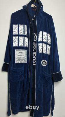 Doctor Who TARDIS Blue Hooded Bath Robe BBC Licensed Robe Factory One Size
