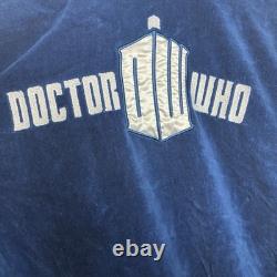 Doctor Who TARDIS Blue Hooded Bath Robe BBC Licensed Robe Factory One Size