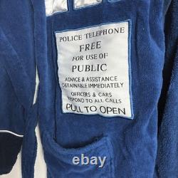 Doctor Who TARDIS Blue Hooded Bath Robe BBC Licensed Robe Factory One Size