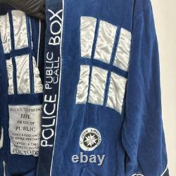 Doctor Who TARDIS Blue Hooded Bath Robe BBC Licensed Robe Factory One Size